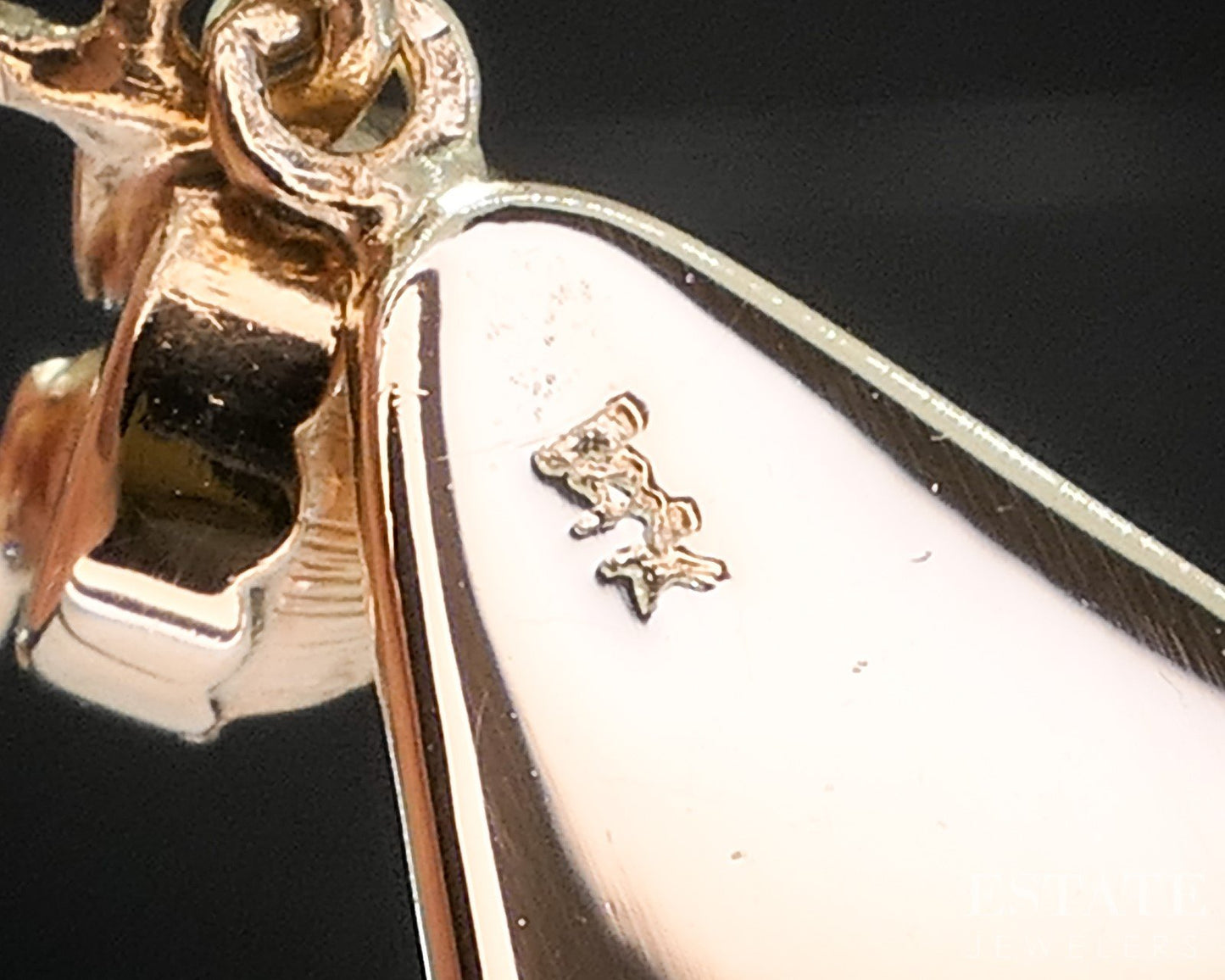 Vintage 14k Yellow Gold Puffy Teardrop Dangle Ladies Earrings 5.2g i20225