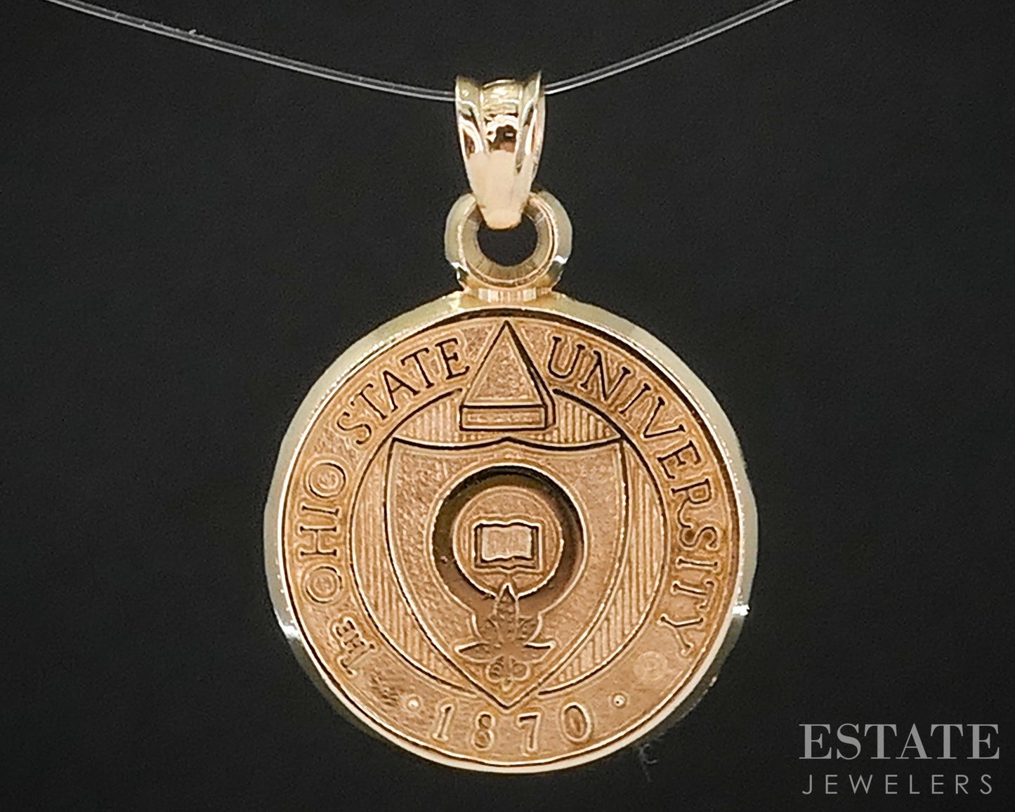 14k Yellow Gold Ohio State University Charm Pendant 2.5g i20223