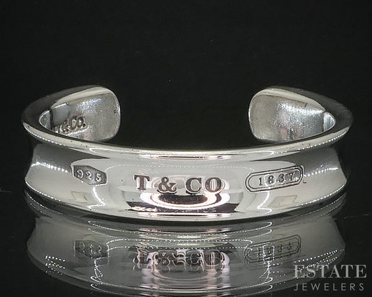 Sterling Silver Tiffany & Co. 1837 Ladies Cuff Bracelet 41.6g i20233