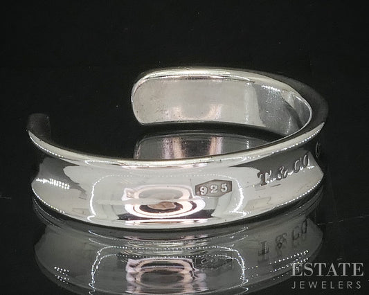 Sterling Silver Tiffany & Co. 1837 Ladies Cuff Bracelet 41.6g i20233