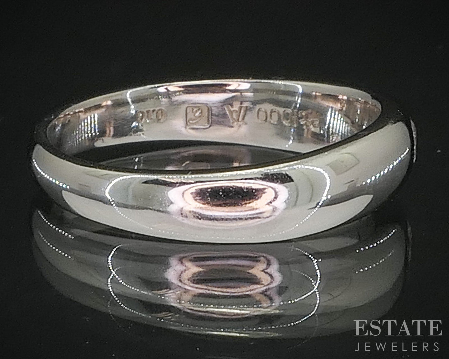 Platinum Round Natural .10ct Diamond Solitaire Band Ring 6.6g i20245