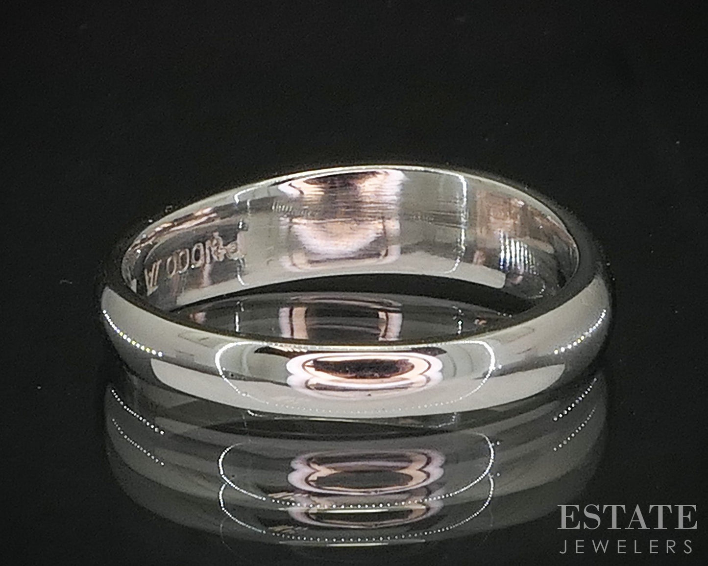 Platinum Round Natural .10ct Diamond Solitaire Band Ring 6.6g i20245