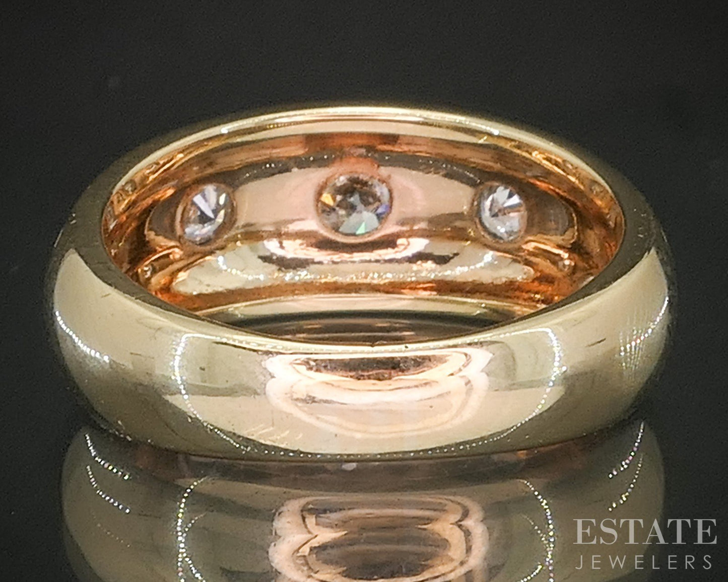 Antique 14k Yellow Gold OEC Natural .35ctw Diamond Band Ring 6.3g i20261