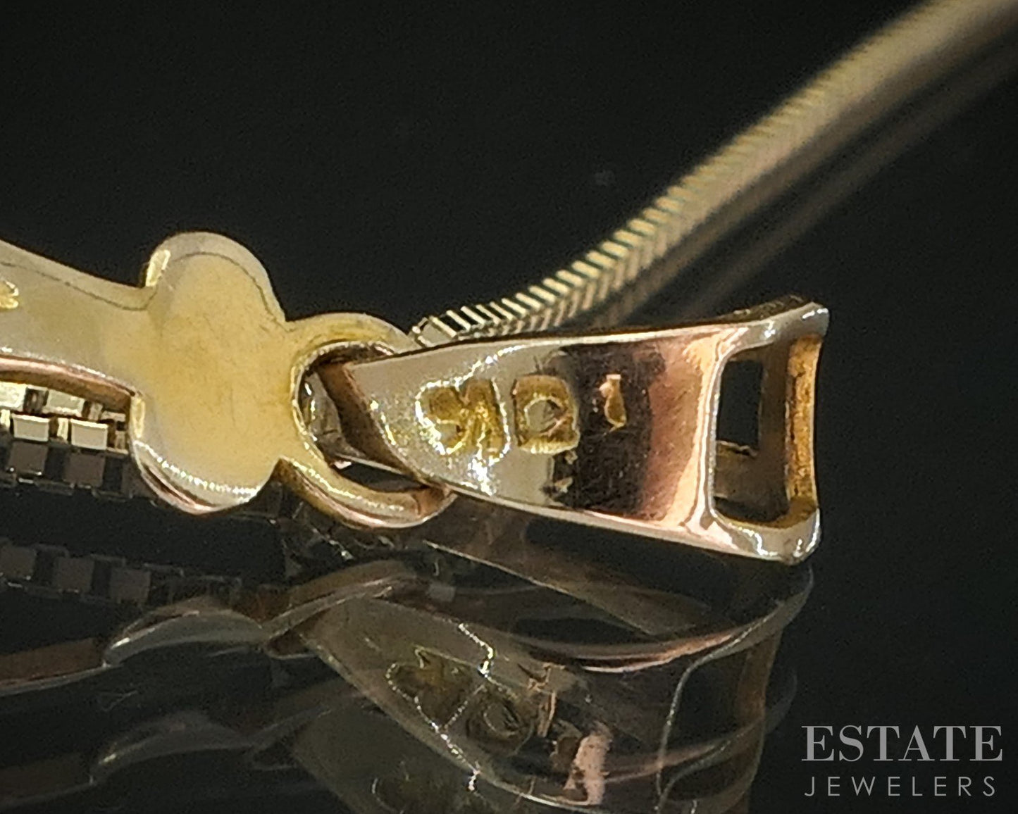 Antique Victorian 10k Yellow Gold Diamond & Pearl Lavalier Necklace 1.5g i20256