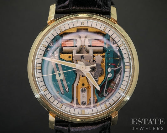 Vintage 1973 Bulova Accutron Spaceview Gold Filled Mens Watch i20264
