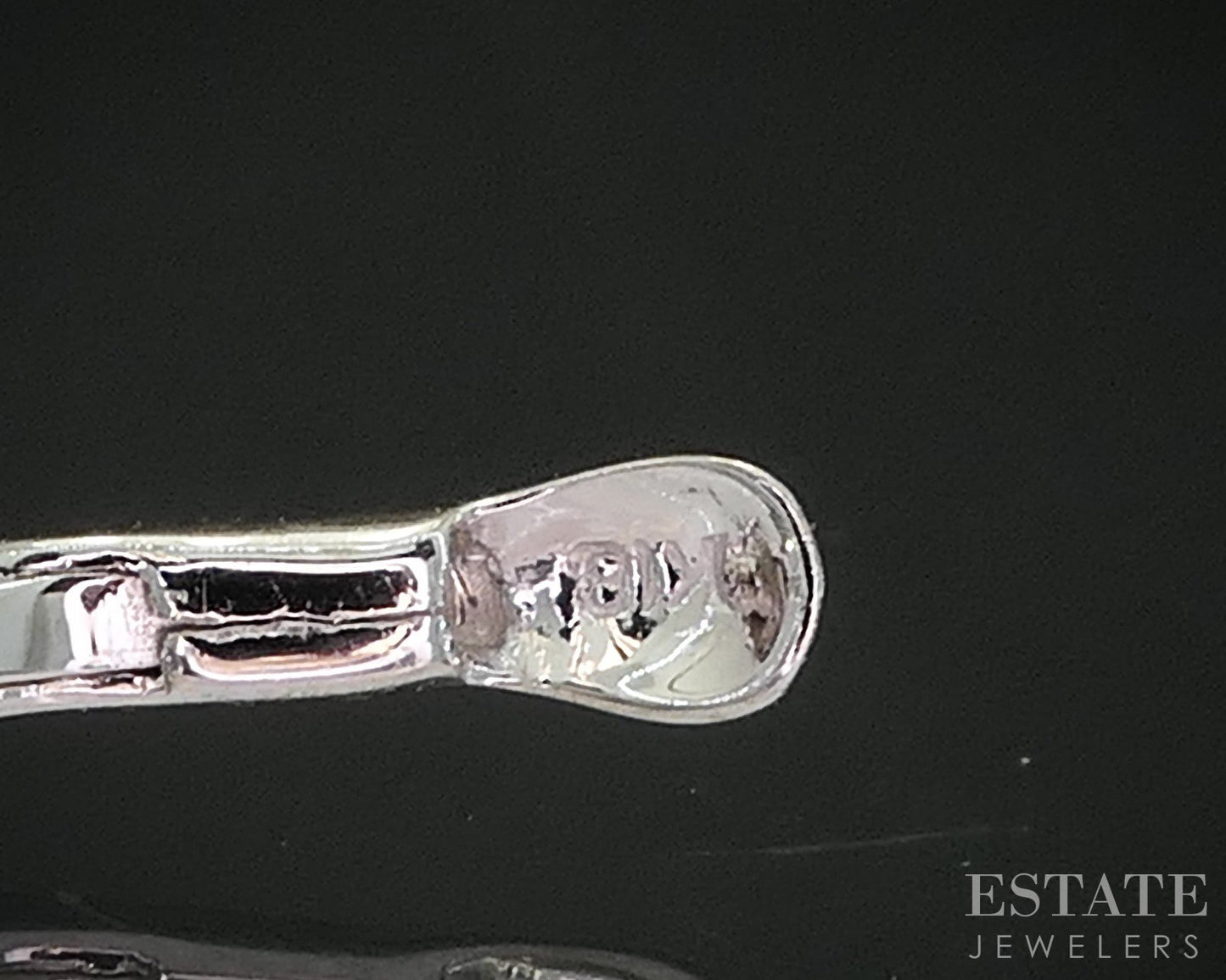 18k White Gold Natural Ruby & Diamond Teardrop Dangle Earrings 4.4g i20308
