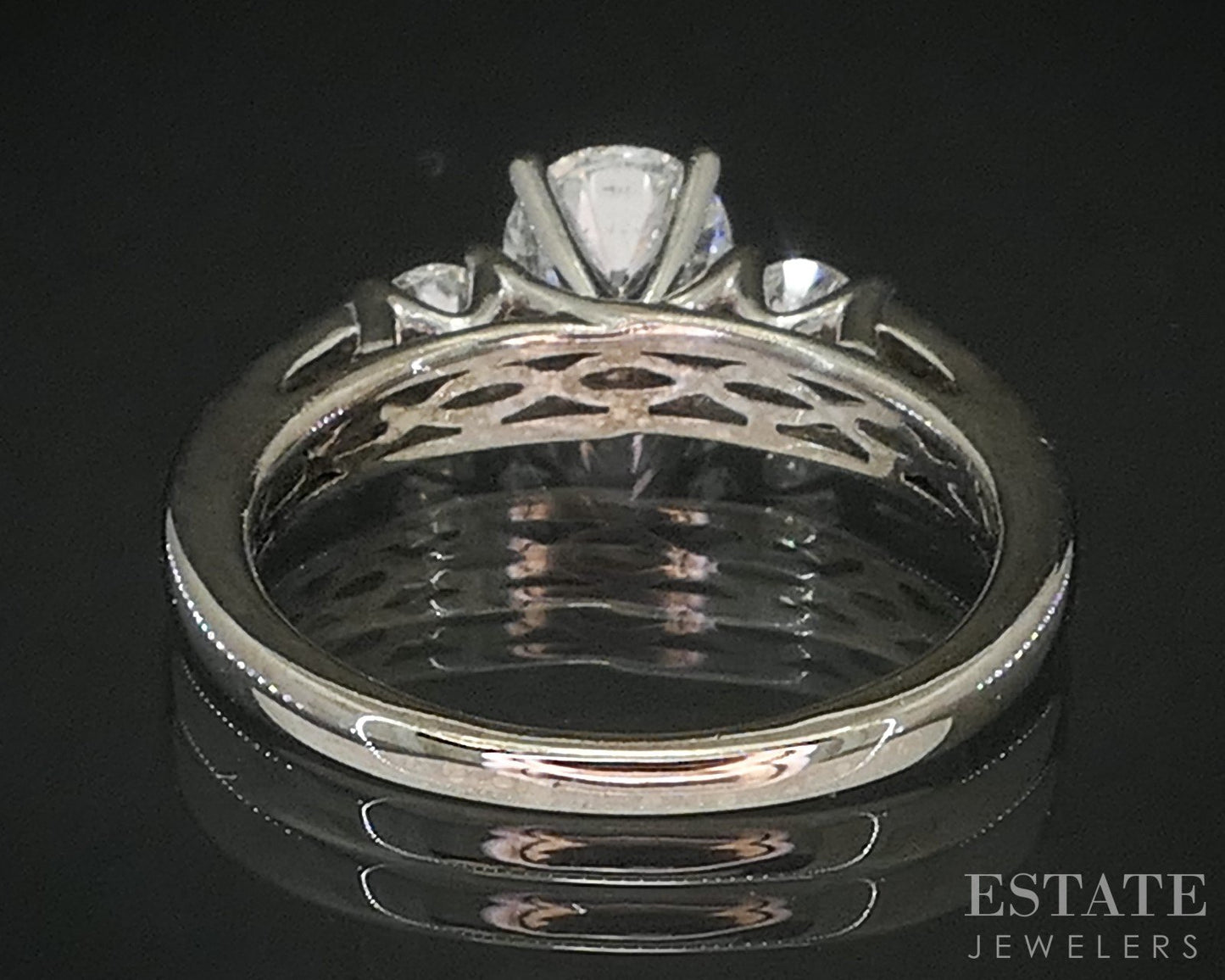 14k White Gold Tolkowsky Natural 1.28ctw Diamond Engagement Ring 3.9g i20300