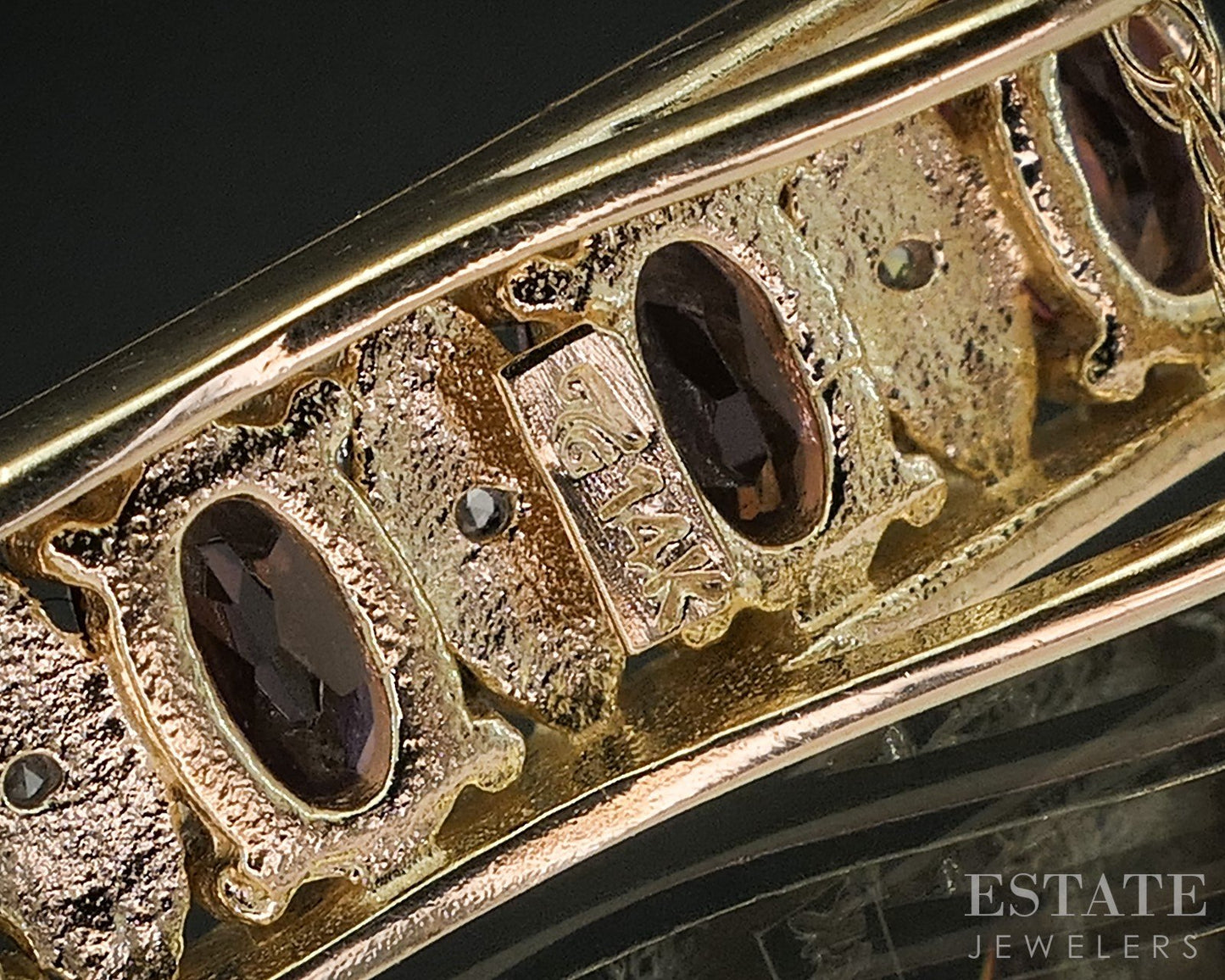 14k Yellow Gold Natural Pink Tourmaline & Diamond Necklace 3.7g 18"L i20338