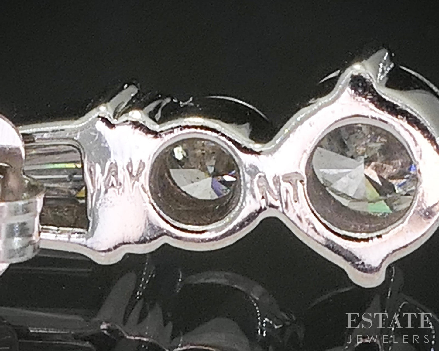 14k White Gold Natural .50ctw Diamond Drop Ladies Earrings 2.5g p91174