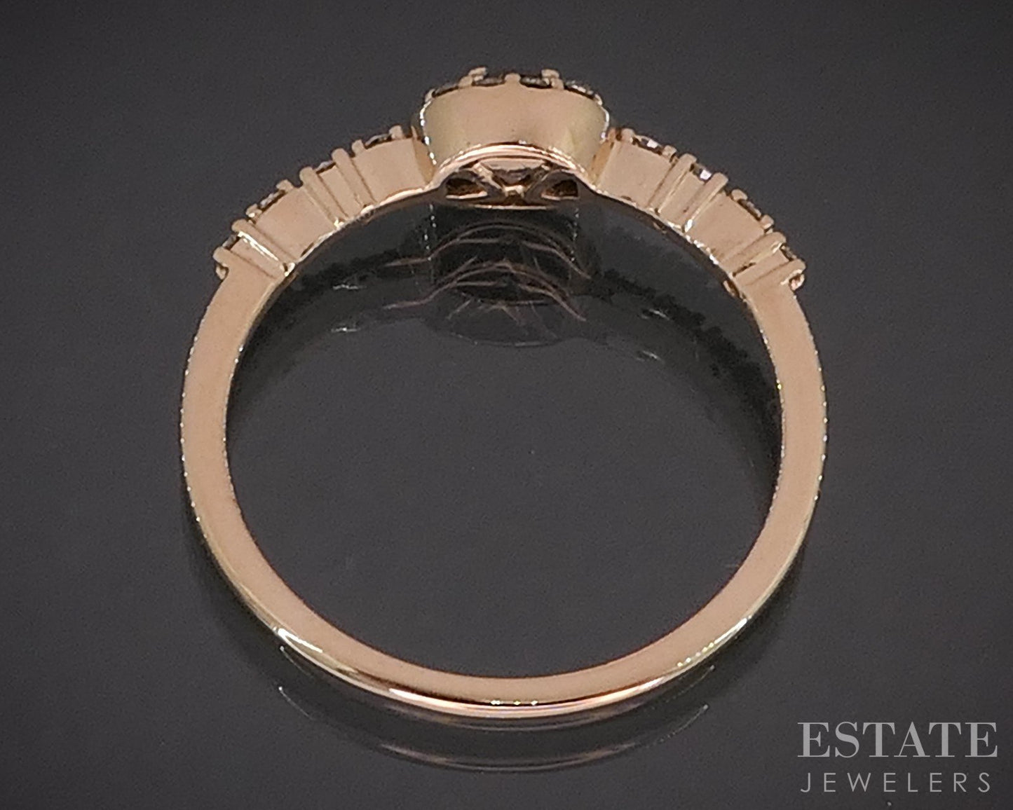 14k Strawberry Gold LeVian Natural .25ctw Diamond Engagement Ring 1.5g i20293