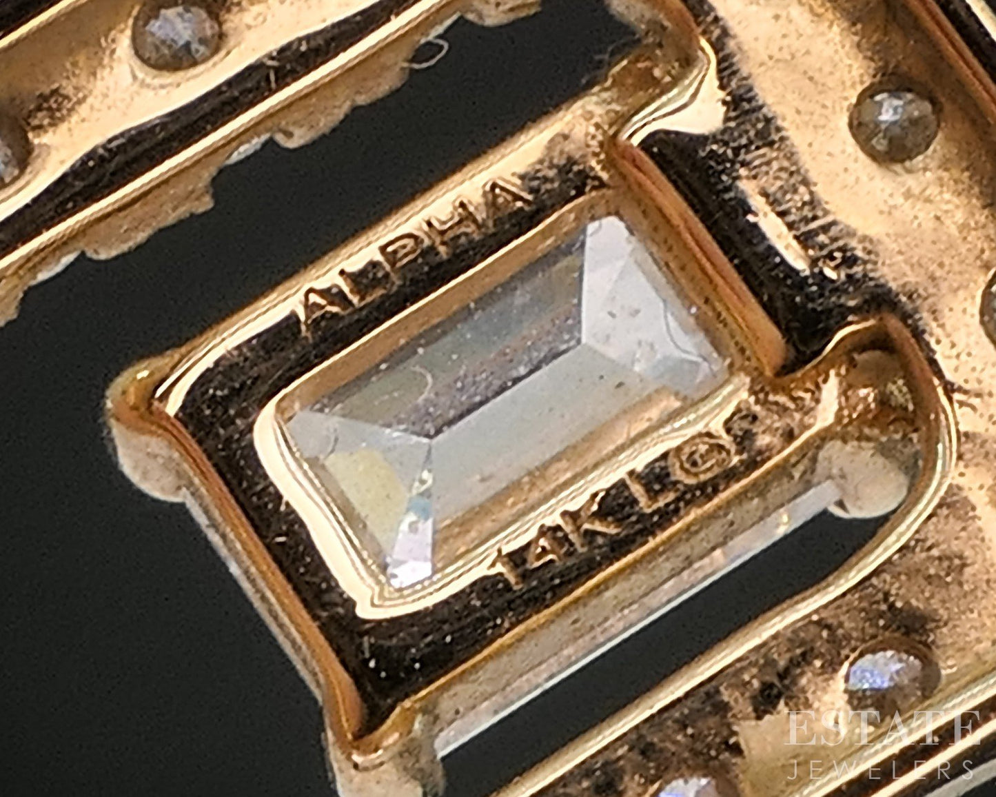 14k Yellow Gold Lab Created Emerald Cut 1.02ctw Diamond Necklace 4g 18"L i20287