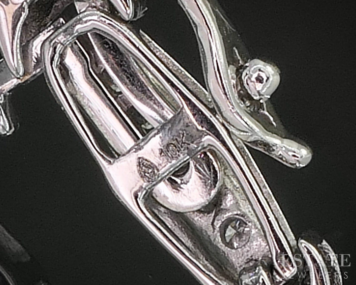 10k White Gold XOXO Natural .50ctw Diamond Tennis Bracelet 8.7g 7.25"L i20174b