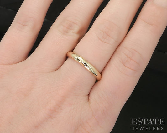 14k Yellow Gold 3.2mm Smooth Comfort Fit Ladies Wedding Band 4.3g i20184b
