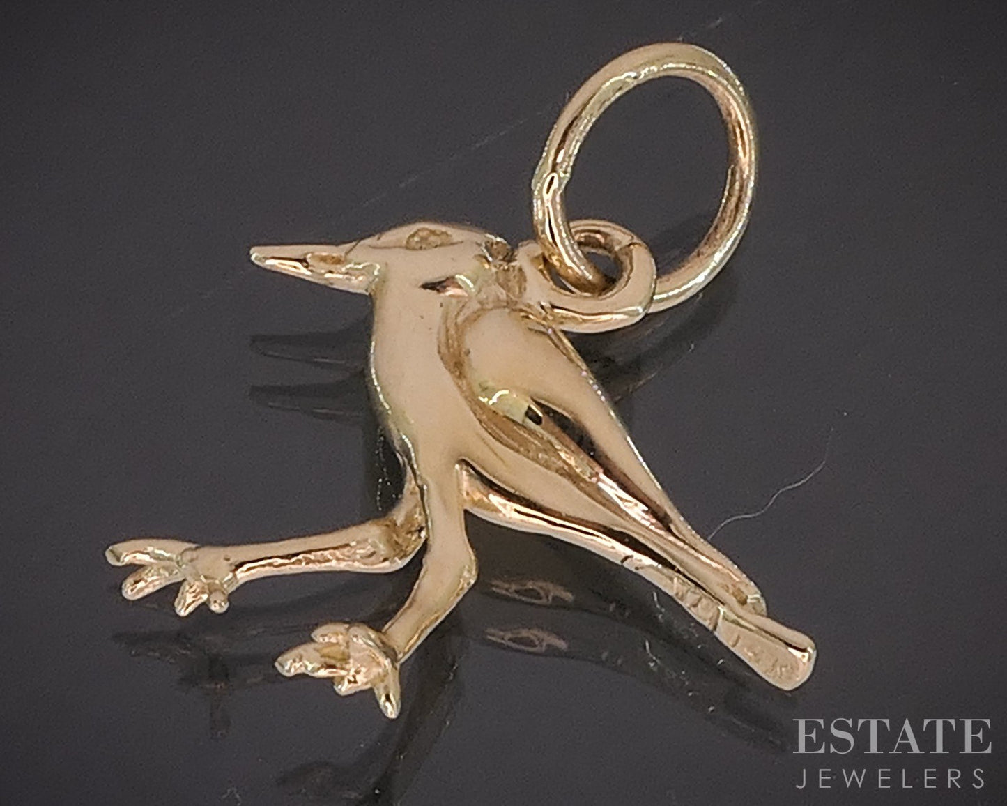 Vintage 14k Yellow Gold Dimensional Bird Charm 1.7g i20361b