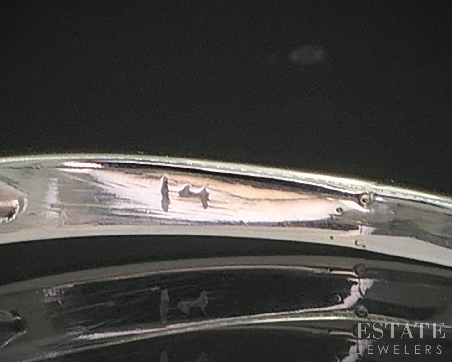 Vintage 14k White Gold Round Natural .48ctw Diamond Engagement Ring 2.9g i20356b