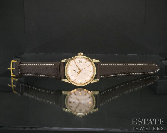 Vintage 1958 Omega Seamaster Calendar Gold Capped Cal. 503 Mens Watch i20381