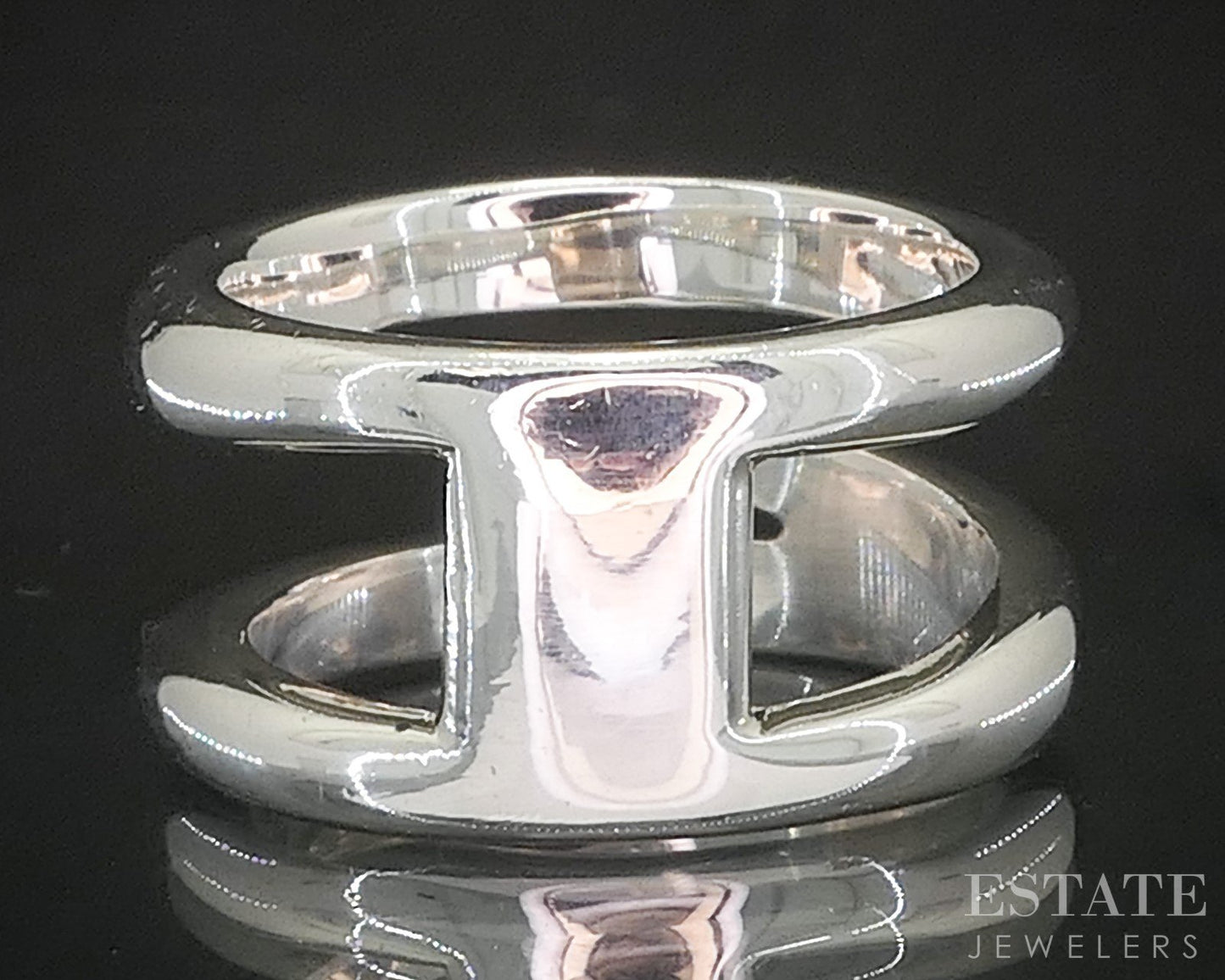 Sterling Silver Tiffany & Co. Three Row Swirl Ladies Band Ring 9.3g i20378