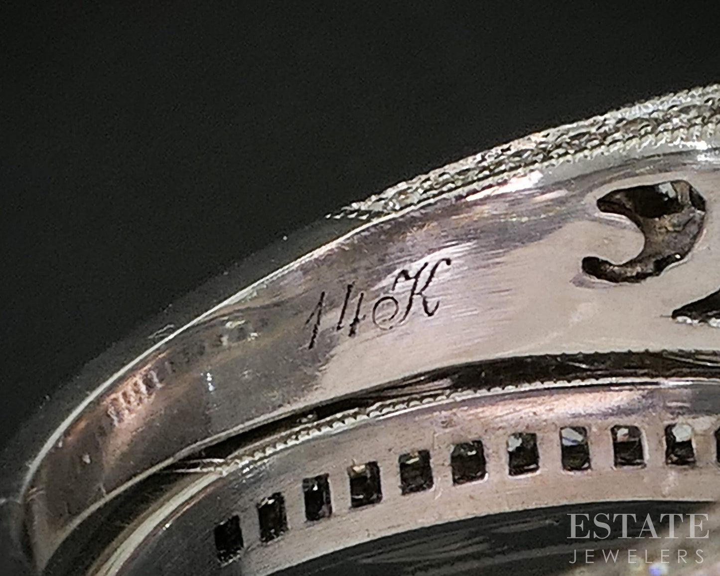 14k White Gold Cushion Natural 1.17ctw Diamond Neil Lane Wedding Set 8g i20479