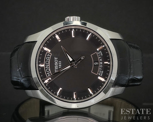 Tissot Couturier Powermatic 80 Stainless Automatic Black Mens Watch p15032