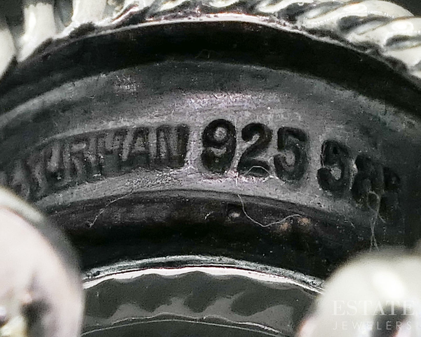 14k & Sterling David Yurman Cable Huggie Hoop Earrings 6.9g p15366