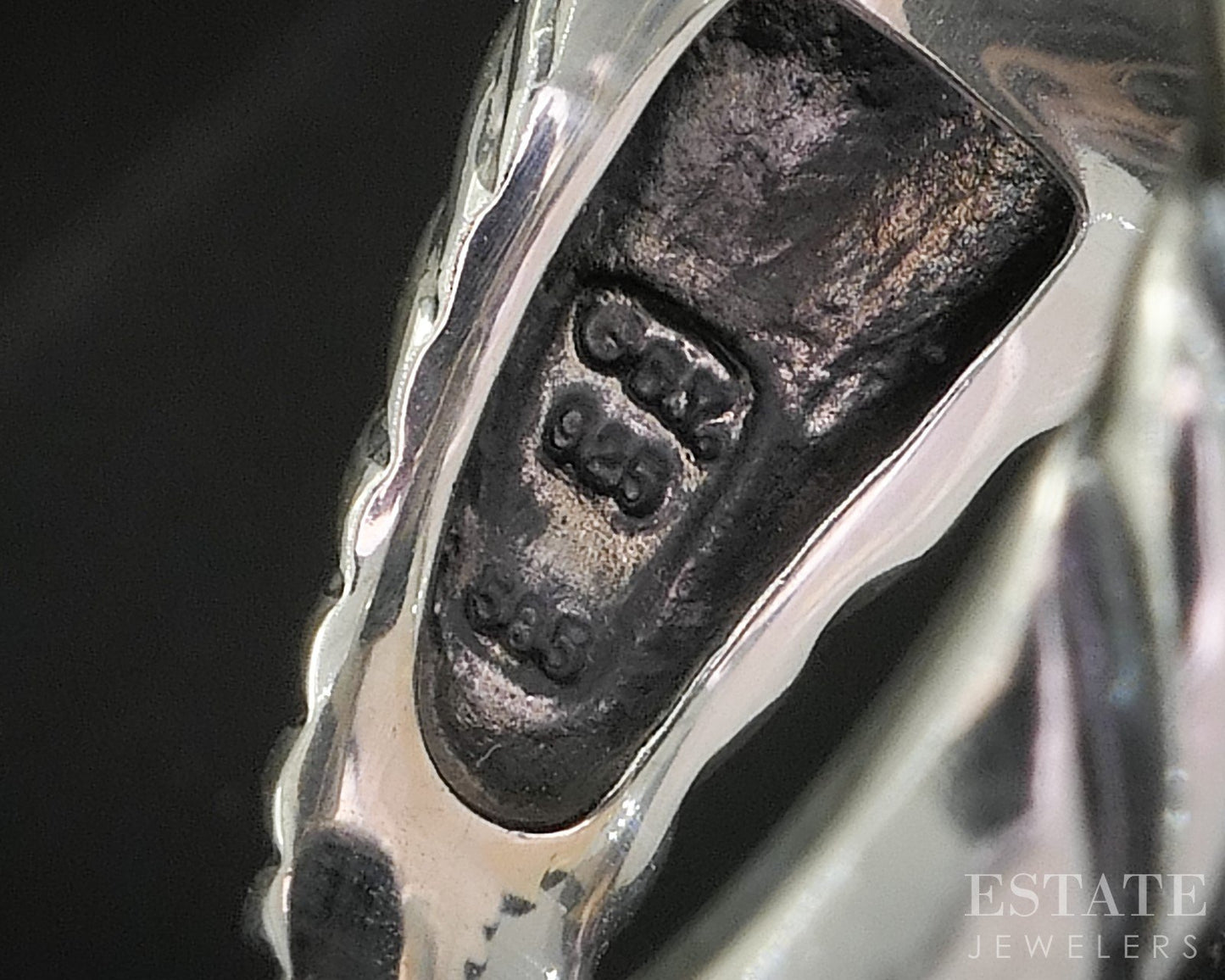 14k & Sterling David Yurman Diamond Cable Croissant Domed Ring 10.9g p15362