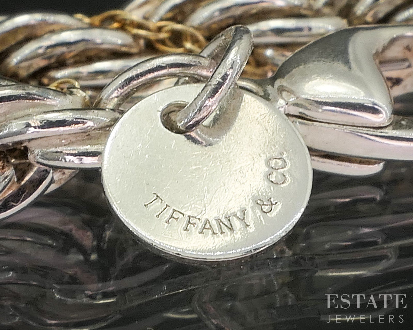 18k & Sterling Tiffany & Co. Classic Rope Chain Necklace 47g 24"L p15375