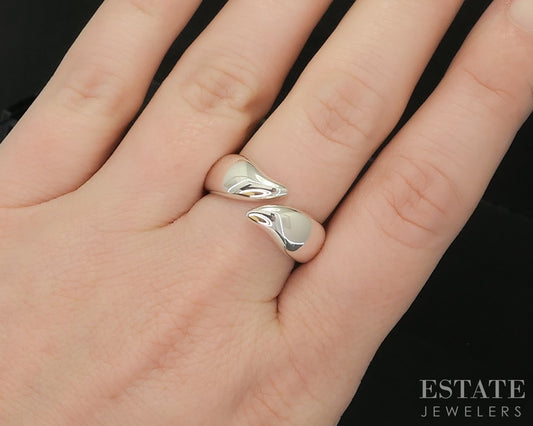 Sterling Elsa Peretti Tiffany & Co. Ladies Feather Band Ring 8.1g p15404