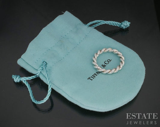 Sterling Silver Tiffany & Co. Ladies Twisted Band Ring 6.4g p15406