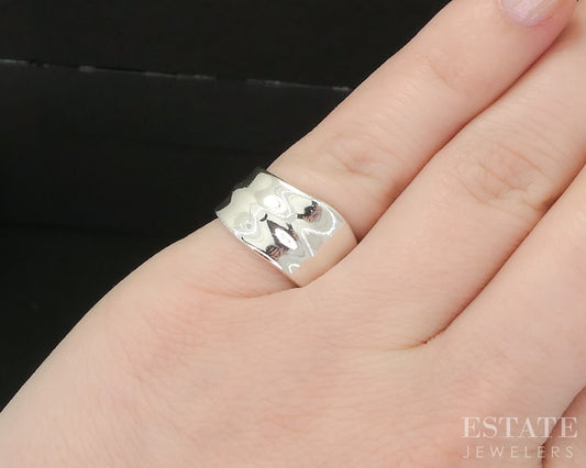 Sterling Silver Tiffany & Co. Nature Leaf Ladies Band Ring 5.9g p92600