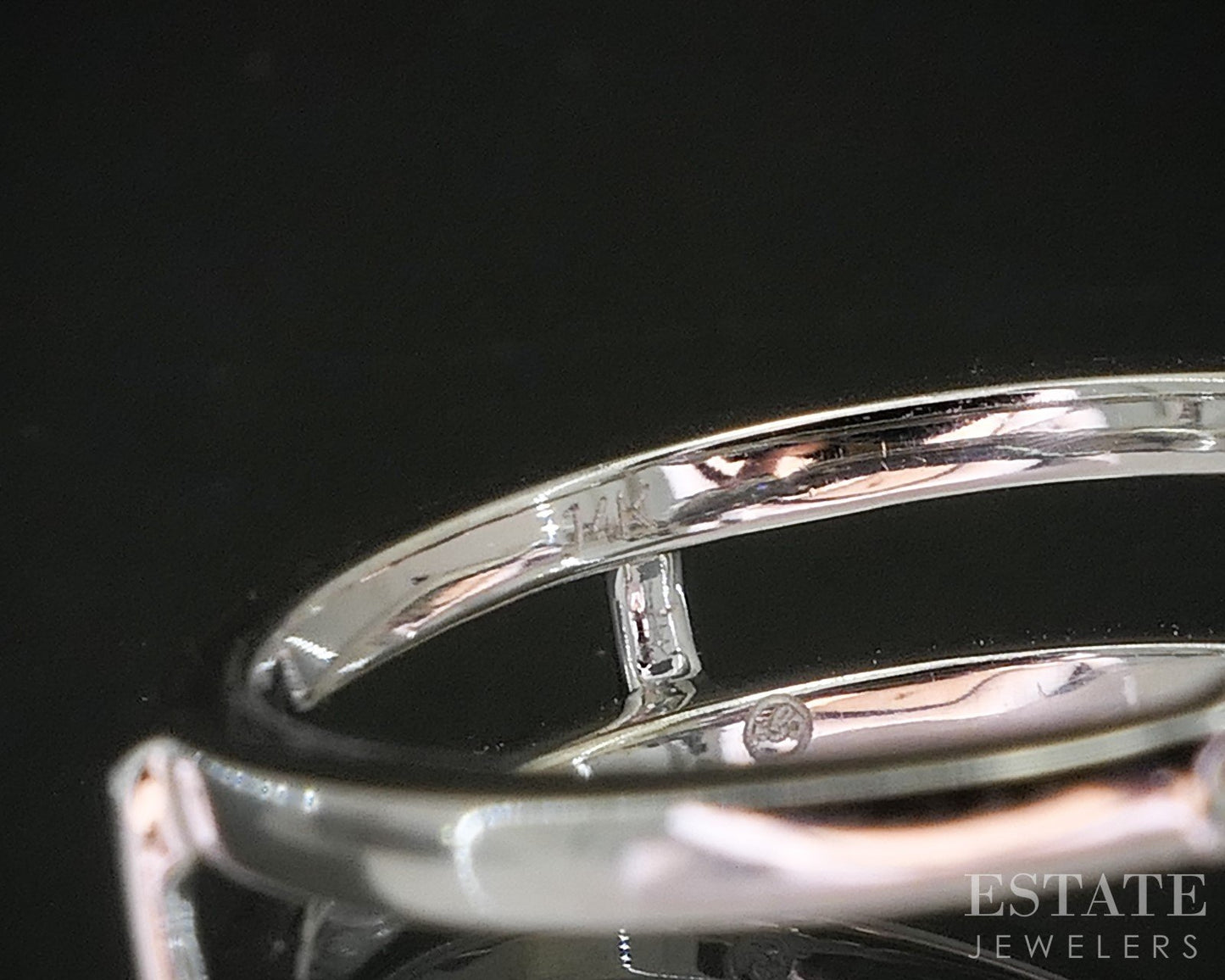 14k White Gold Natural .31ctw Diamond Ladies Wedding Jacket 3.7g p16008