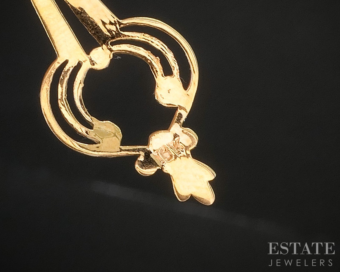 Antique 10k Yellow Gold Teardrop Lavalier Dangle Earrings 2.0g p16148b