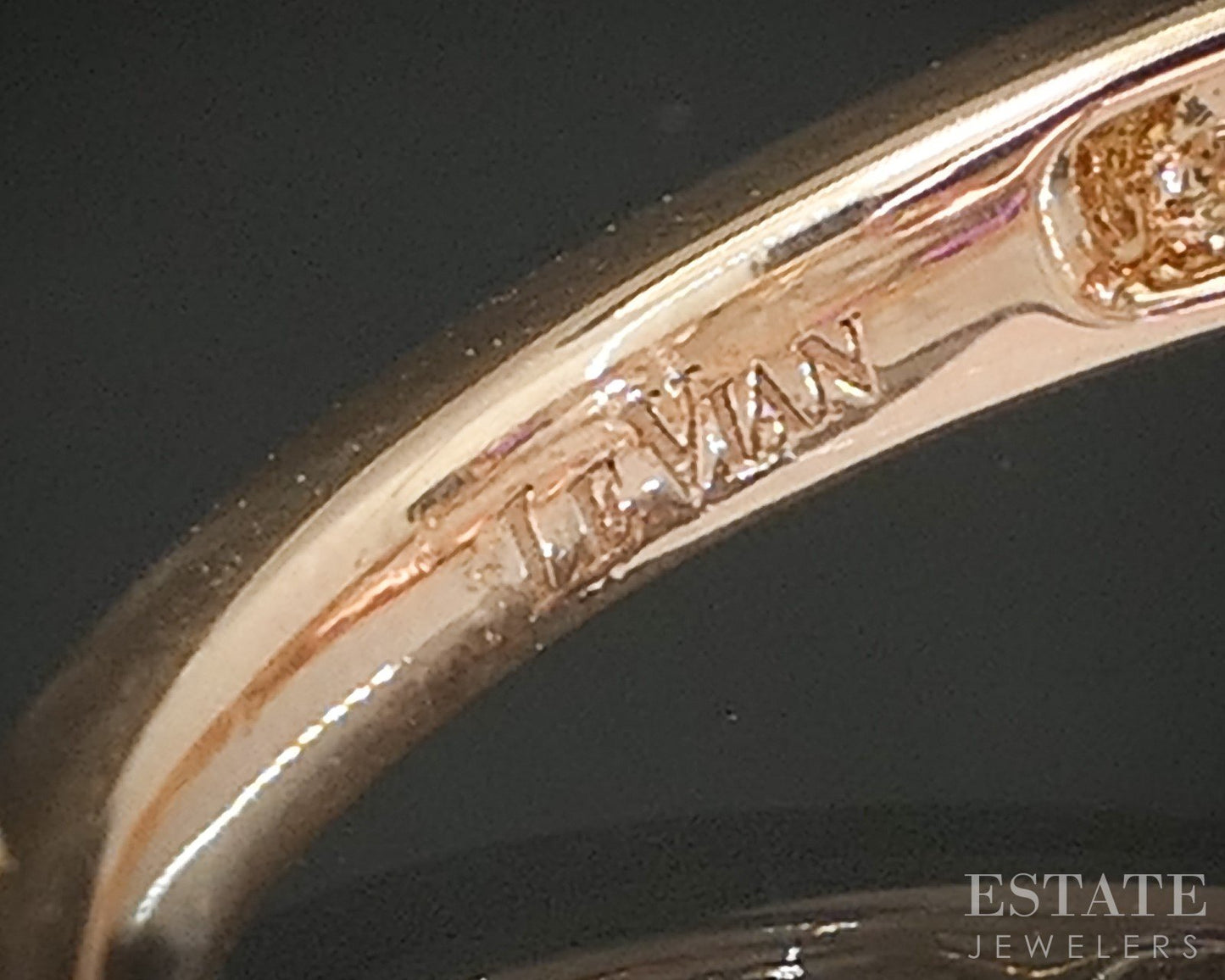 14k Strawberry Gold LeVian Natural Pink Sapphire & Diamond Band Ring 3.5g p16275