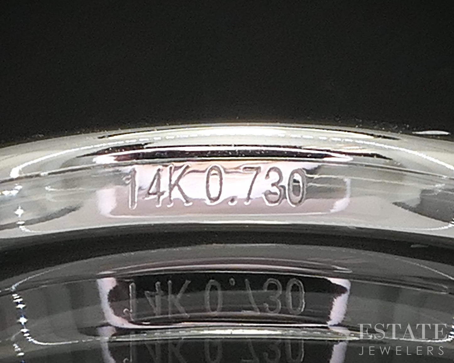 14k White Gold Round Natural .73ctw Diamond Ladies Wedding Band 2.7g p16316