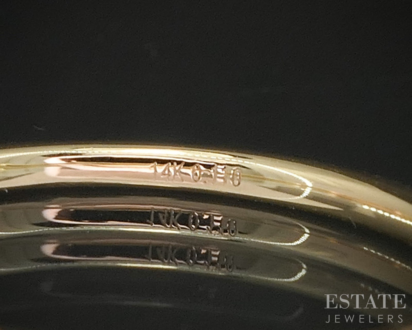 14k Yellow Gold Round Natural .11ctw Diamond Ladies Wedding Band 1.4g p16309