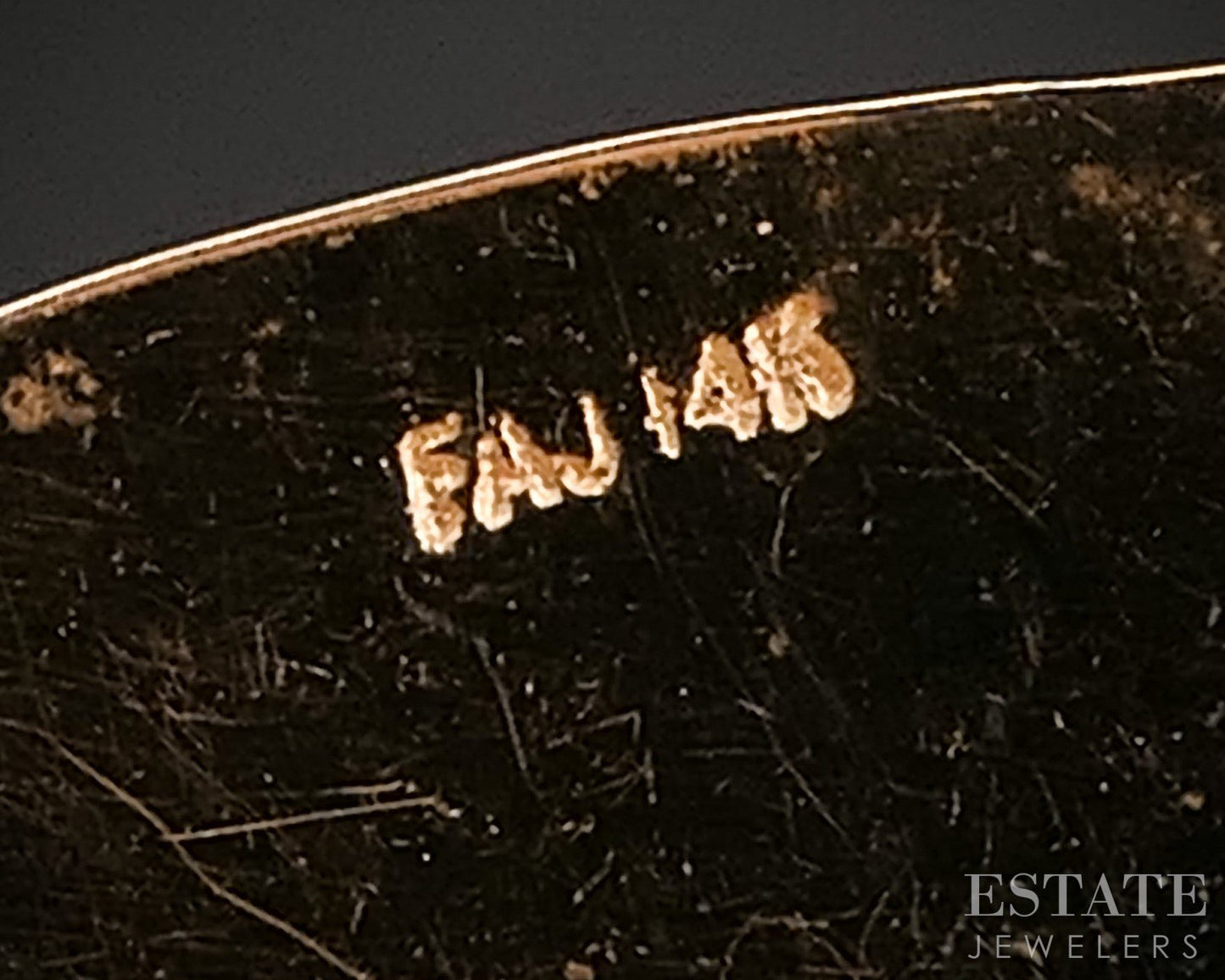 Vintage 14k Yellow Gold Etched Floral Disk Oval Dangle Earrings 2g p16589b