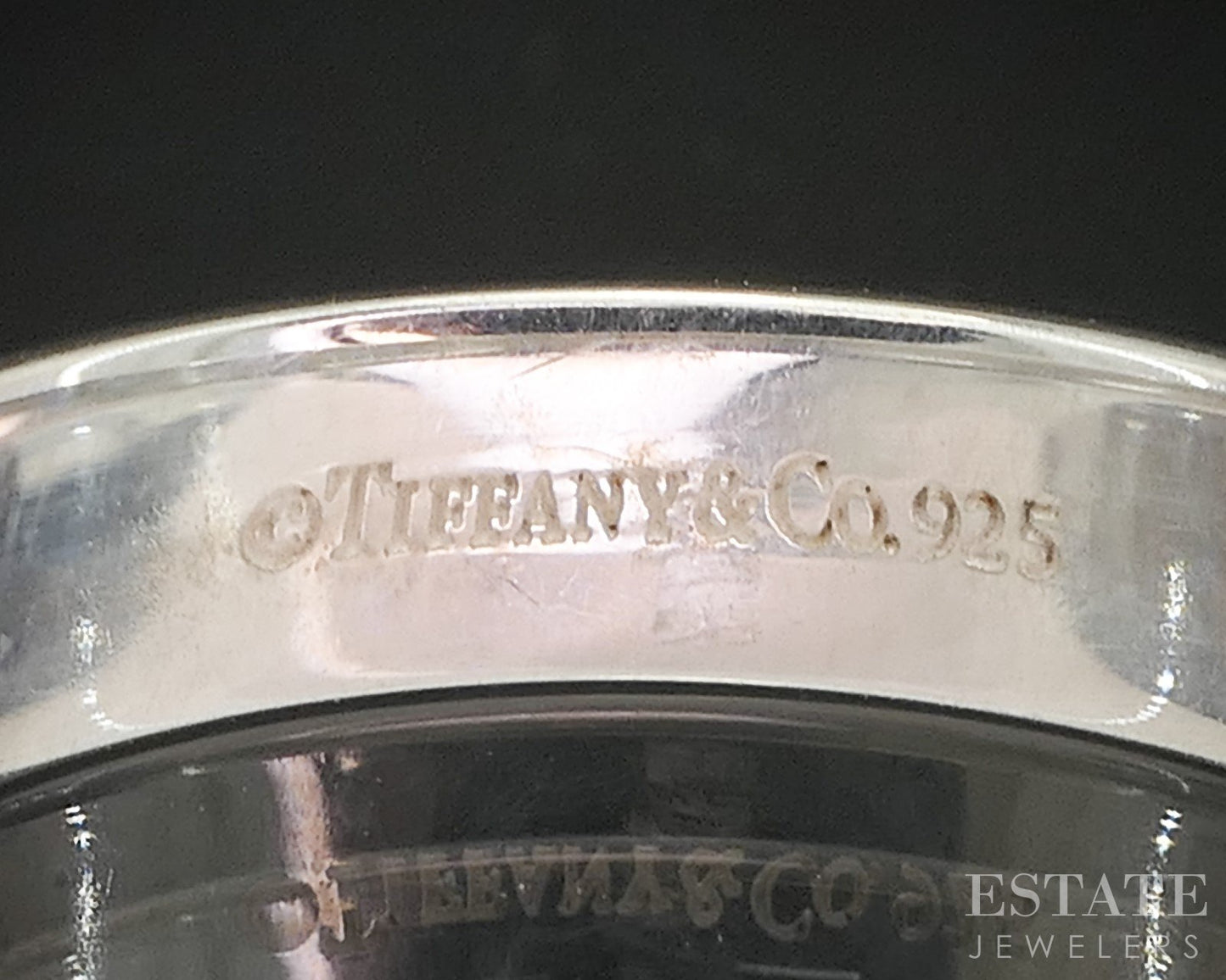 Sterling Silver Tiffany & Co. 1837 Lock Ladies Band Ring 3.8g p14926