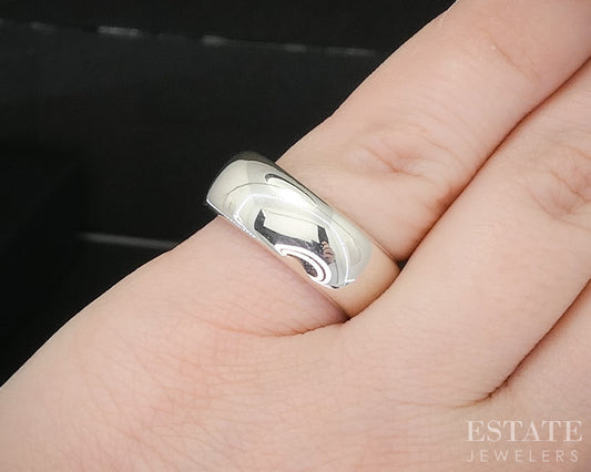 Sterling Silver Tiffany & Co. Square Cushion Ladies Band Ring 11.8g p14922