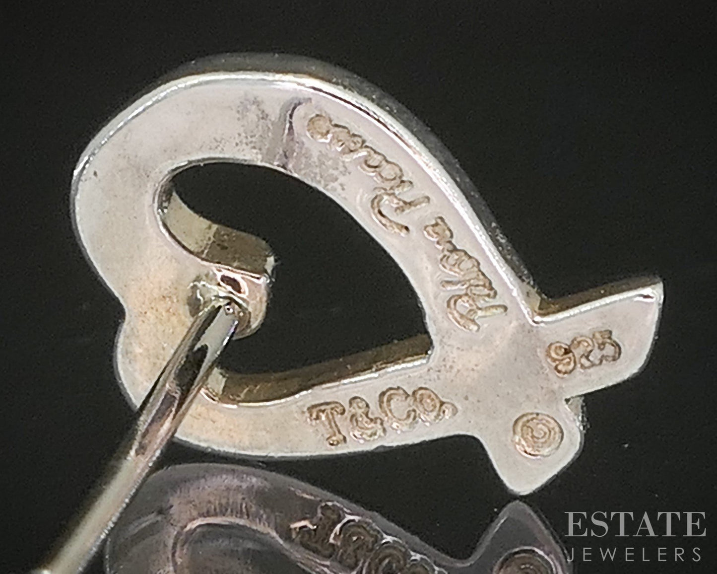 Sterling Paloma Picasso Tiffany & Co Loving Heart Stud Earrings 1.6g p14930