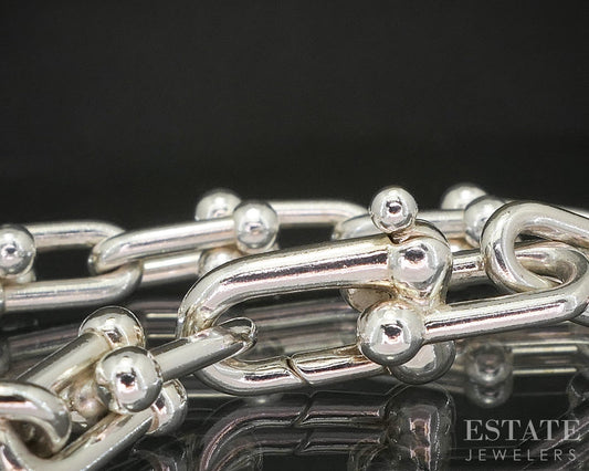 Sterling Tiffany & Co. Mini HardWear Link Ladies Bracelet 19.5g 7.75"L p14963