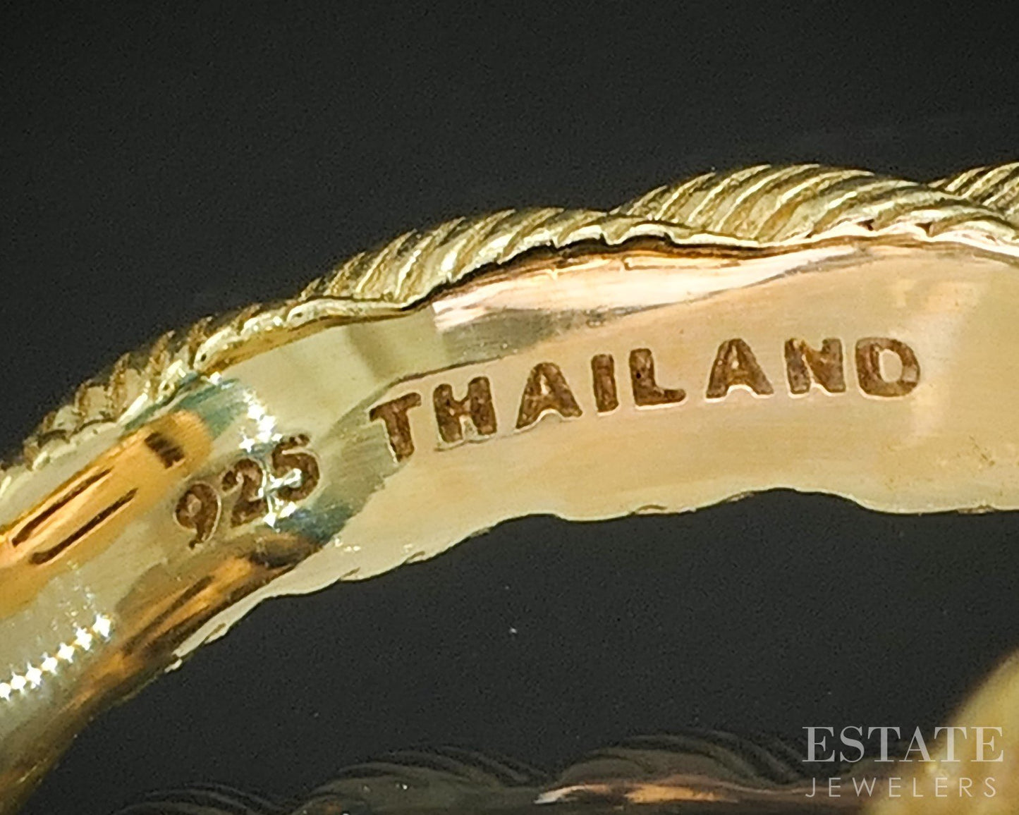 Sterling Silver Judith Ripka Turquoise Cable Bypass Band Ring 7.2g p17234