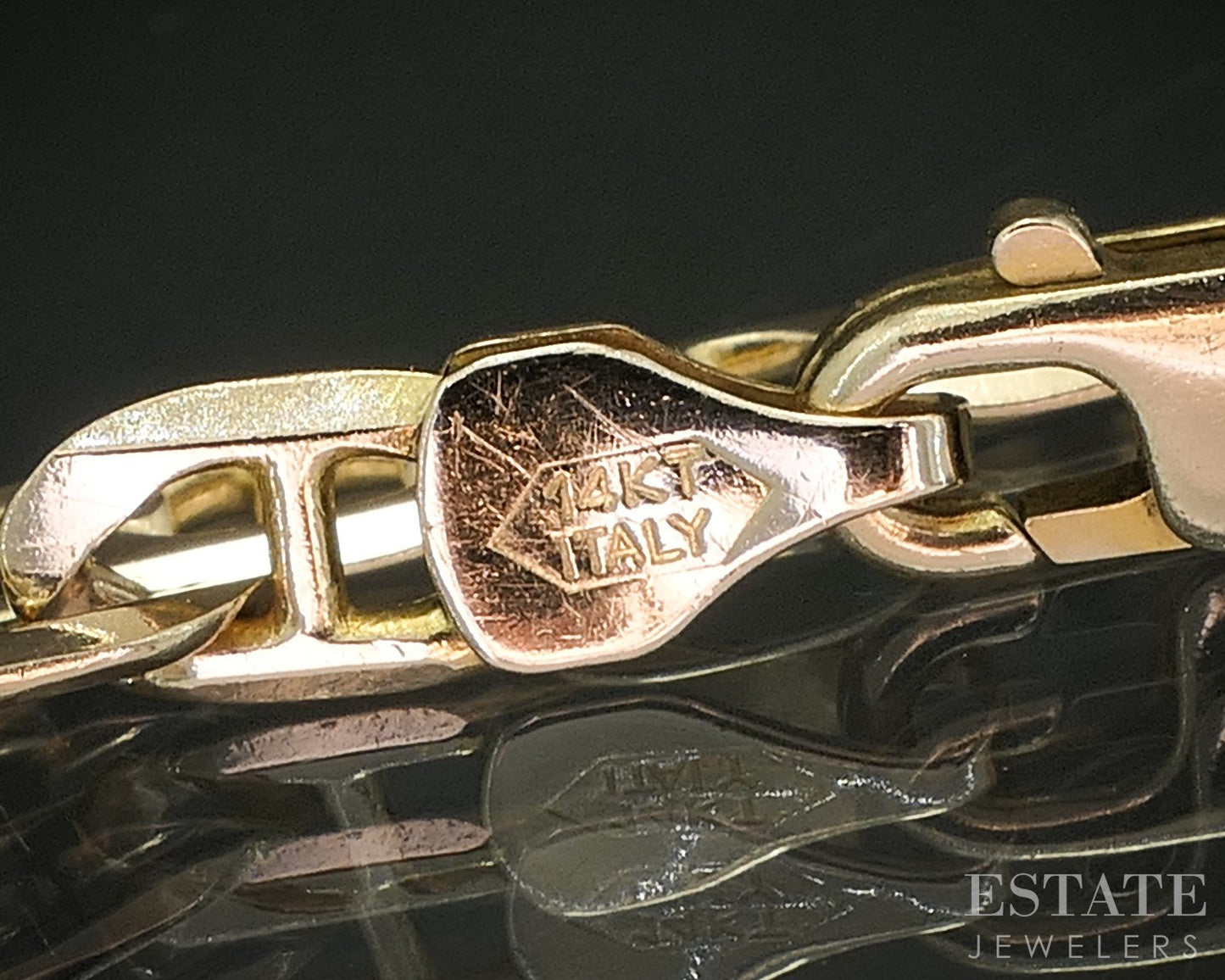 14k Yellow Gold 4.4mm Anchor Chain Link Mens Bracelet 7g 8.25"L p17244b