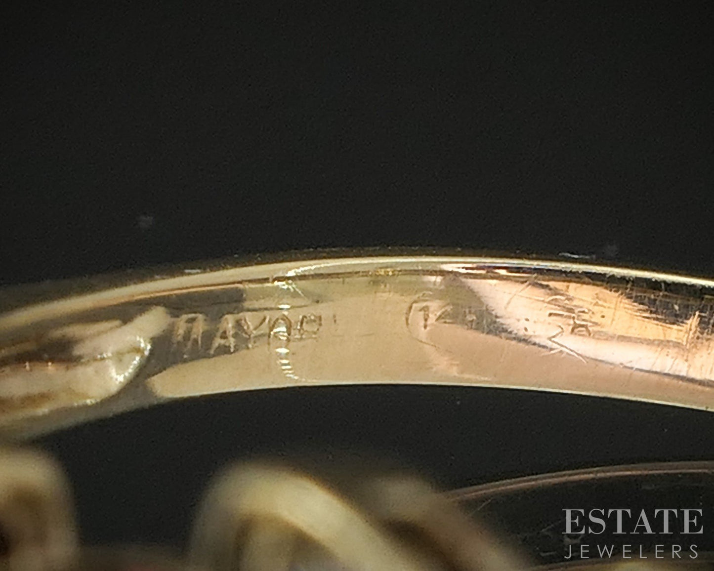 14k Yellow Gold Natural Ruby & Diamond Ladies Band Ring 1.6g p18186b