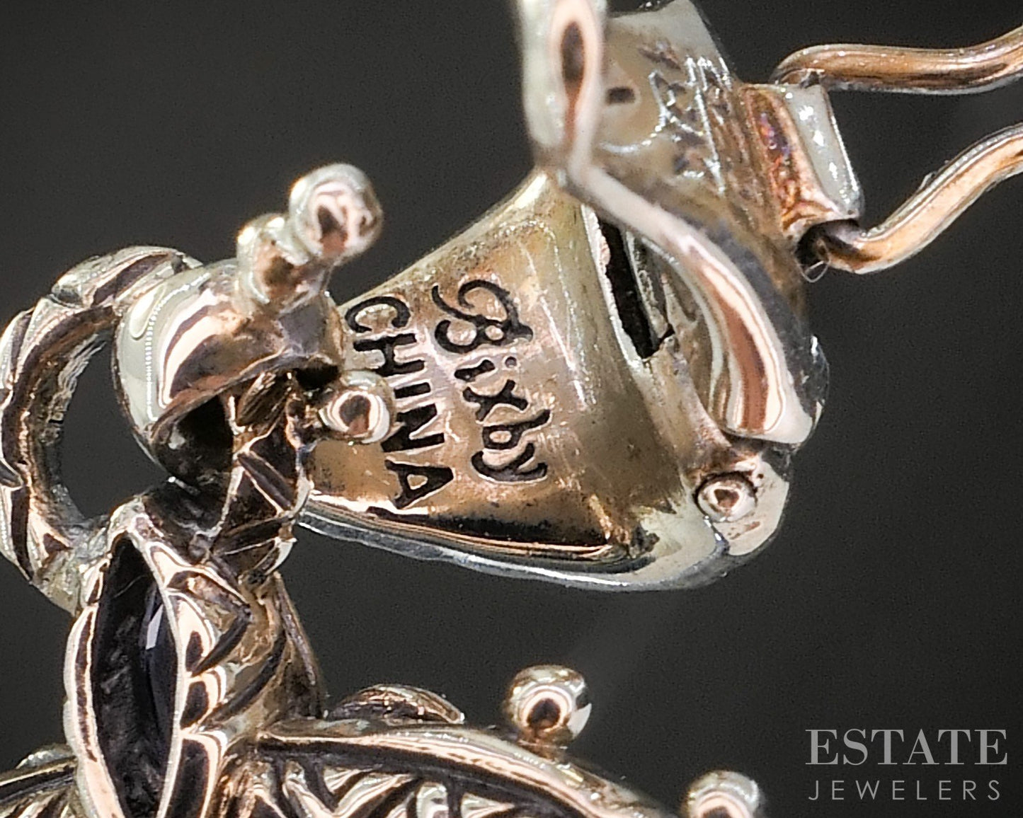 18k & Sterling Barbara Bixby Natural Multi Gem Key Ladies Pendant 11.6g p18381