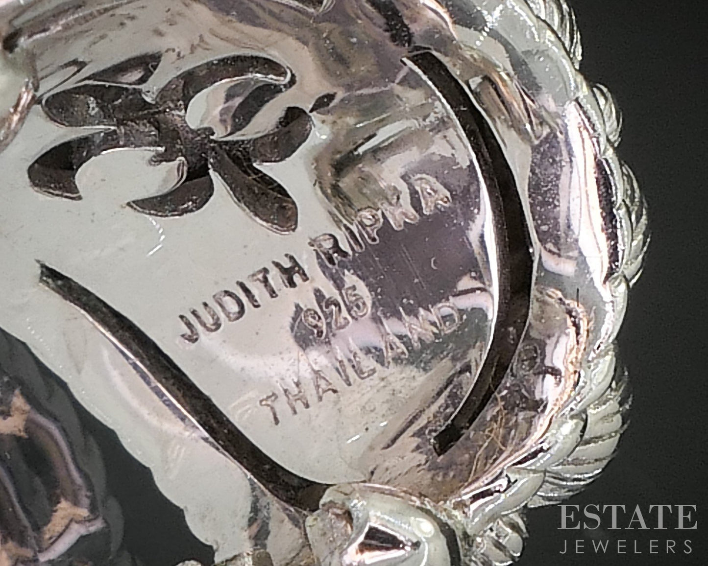 Sterling Silver Judith Ripka Pearl & Multi Gem Omega Back Earrings 15g p18631