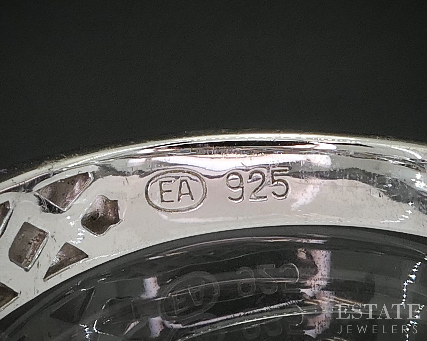 Sterling Silver Natural Blue Sapphire & Diamond Ladies Band Ring 3.2g p19005