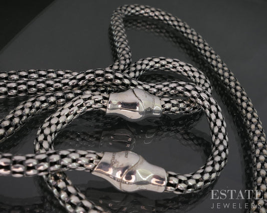 Sterling Silver Michael Dawkins Popcorn Chain Necklace & Bracelet Set 20g p19114