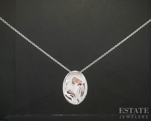 Sterling Tiffany & Co. Elsa Peretti Cancer Zodiac Necklace 13.8g 28"L p14980