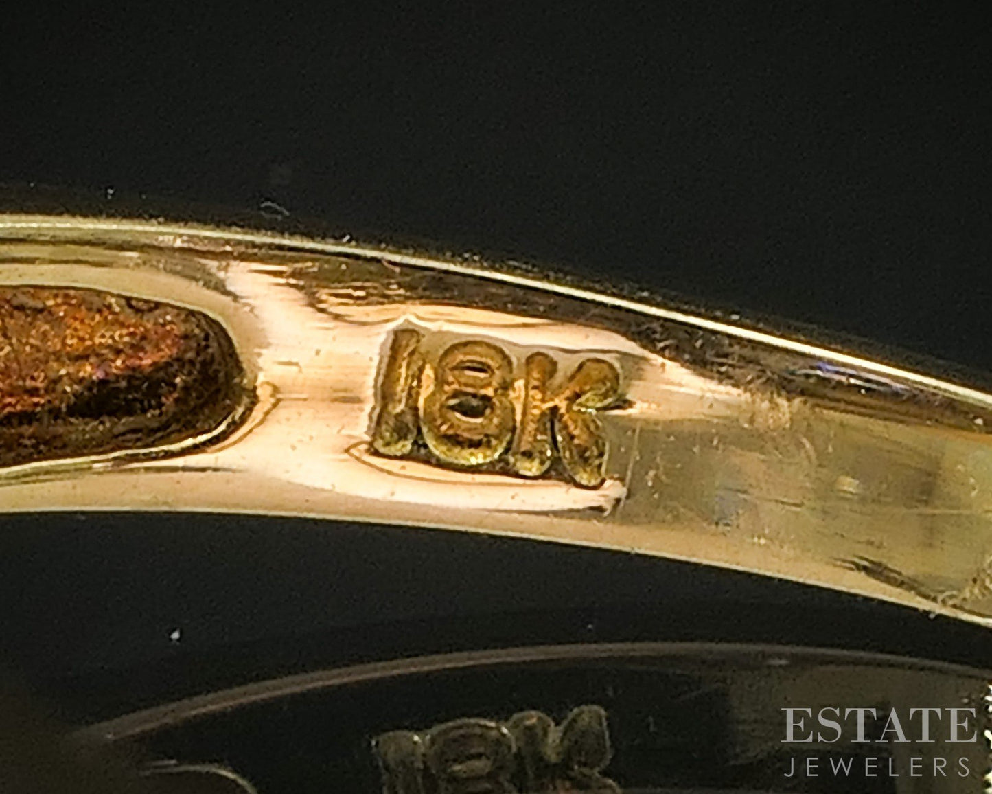 18k Yellow Gold Trillion Natural Tanzanite & Diamond Ladies Ring 5.8g p18897