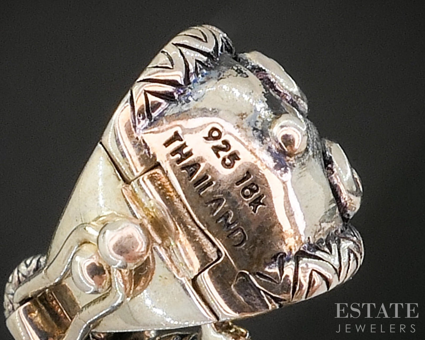 18k Sterling Barbara Bixby Yellow & White Sapphire Key of Life Pendant p19878