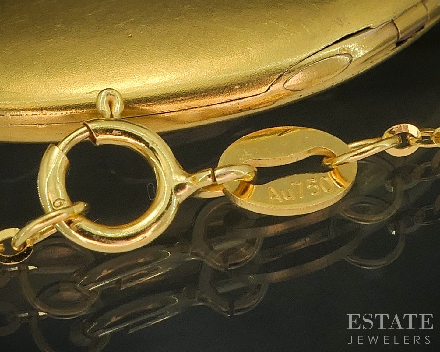 Antique Victorian 18k Yellow Gold Natural Diamond Locket Necklace 7.8g p81001